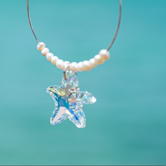 Unique Freshwater Pearls & Swarovski Earrings - Picture 6 of 7